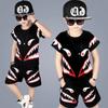 Children's Summer Boys' Short-sleeved Suit 2020 New Middle-aged Children's Summer T-shirt Two-piece Suit Temperament Casual Korean Version