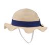 [Miki House] Hat, UV Protection, Ribbon, Girls, Sun Hat, Baby, Kids, Children's Clothing, 12-9102-142, 50cm, Navy