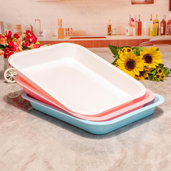 5 шт. подносов для хранения, яркий цвет, легко моющиеся, штабелируемые, многоцелевые