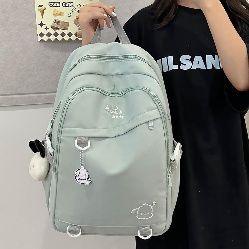 Schoolbag new backpack cute cartoon large capacity student schoolbag girl backpack heavy industry embroidery Korean version of male and female