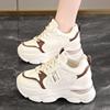 Women's Thick Soled Lightweight Sports Shoes Spring and Autumn New White Casual Women's Thick Soled Height Increasing Shoes