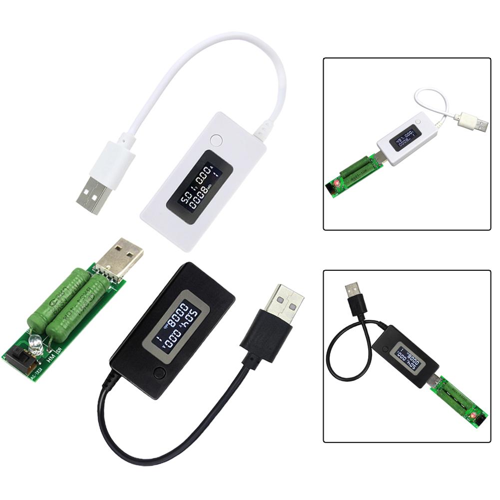 1Pcs Load Tester 3V-15V Current Voltage Meter Detector LCD Display Mobile Power Capacity Monitoring High Quality
