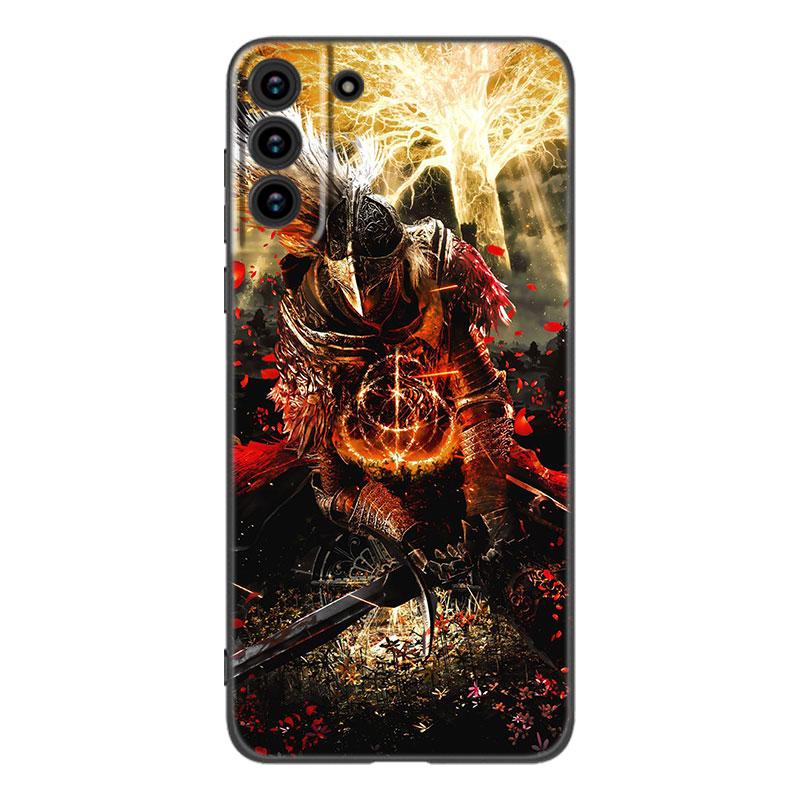 Игровой черный силиконовый чехол для телефона Dark Souls для Samsung Galaxy S23 S21 S20 FE S24 S22 Ultra S10E S10 S9 S8 Plus