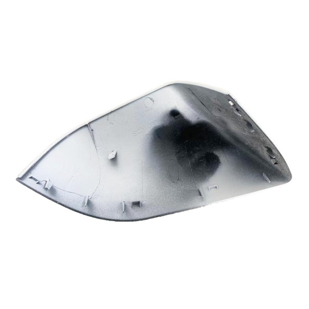 Pearl White Rear View Side Mirror Cover Skull Caps Pair For Tesla Model 3
