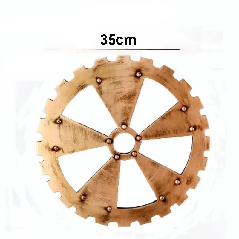 Винтажное золотое деревянное колесо стимпанк шестерня скульптура шестерня ретро дизайн украшения бар паб настенный декор шестеренка деревенское декоративное деревянное ремесло