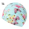 Printed Sports Accessories Elastic Nylon Turban Long Hair Protect Pool Bathing Hats Swimming Cap