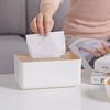 Plastic Tissue Box Modern Wooden Cover Paper with Oak Home Car Napkins Holder Case Home Organizer Decoration Tools Tissue Box