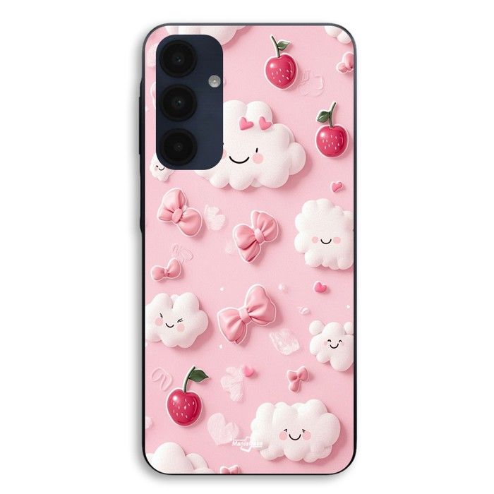 Coque Pour Samsung Galaxy A16 Texture cerise nuage noeud rose Maniacase