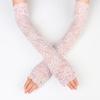 1 Pair Women UV Protection Lace Arm Sleeve Mittens Ice Arm Cuffs Fingerless Driving Gloves Arm Cover