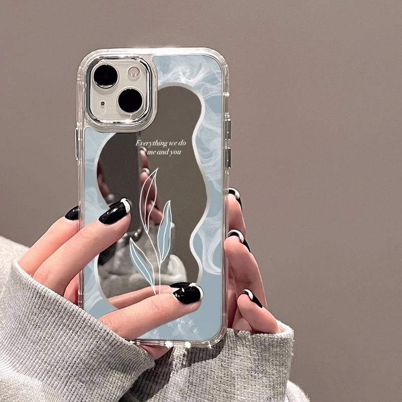 Модный чехол для iPhone 11 с зеркальным принтом и буквами, чехол для iPhone 14, 15, 16, Pro Plus, 12, 13, Pro Max, X, XS, противоударный, мягкий, чехол для задней панели