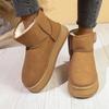 Winter New Women's Plush Warm Walking Snow Boots 2024 Hot Sale New Suede Design Classic Thick Sole Casual Slip-on Ankle Boots