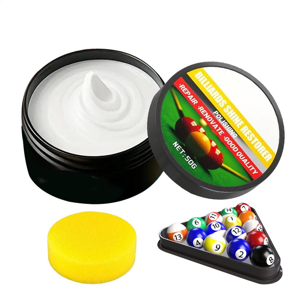 Pool Ball Polish 50g Cleaning Maintenance Shine Pool Ball Maintenance for Women Men Beginners Professionals Removes Dust Dirt