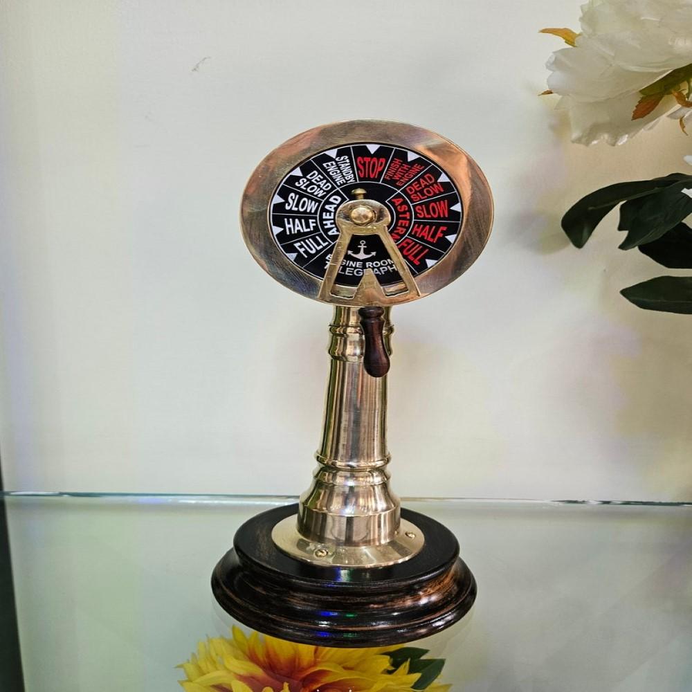 Brass Handmade Maritime Telegraph – Vintage Nautical Collectible, 17.78 Cm