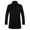Men's Jacket Warm Winter Trench Long Outwear Button Smart Overcoat Coats 