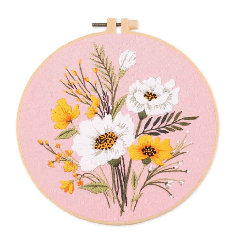 Sewing Accessories Needle Thread Flower Embroidery Cross Stitch Kit Embroidery Hoop Needle Punch