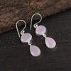 Ювелирные изделия из драгоценного камня Розовый Халцедон, Ювелирные серьги из стерлингового серебра 925 пробы, Красивые защитные украшения ручной работы, Подарок для мамы