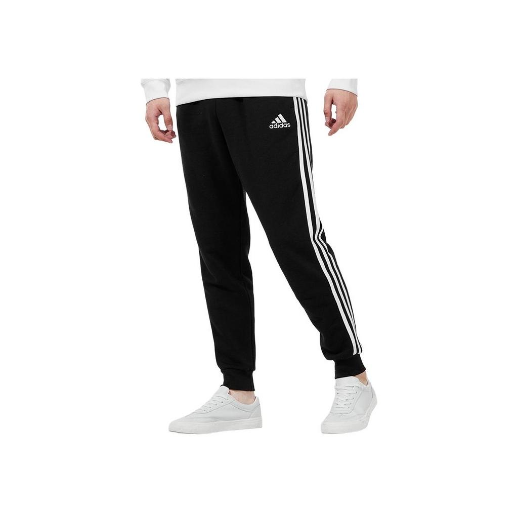 Adidas Tapered Cuff Knit Track Pants Men Bottoms Black GM1089