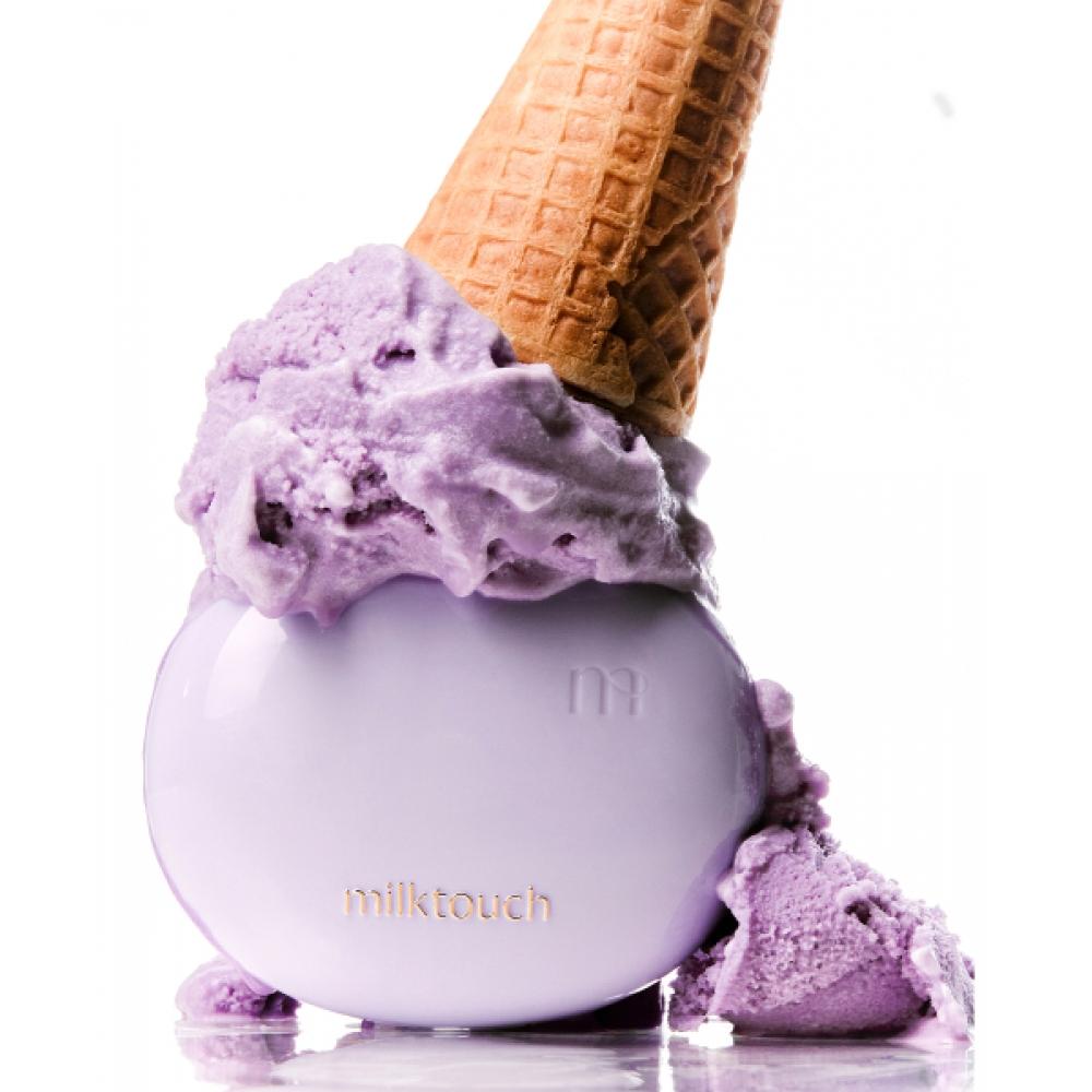 Milktouch Солнечный кушон для выравнивания тона с эффектом контроля жирности на весь день + Пудра для закрепления макияжа Air Blur с рисом + Бесплатные Румяна с блестками
