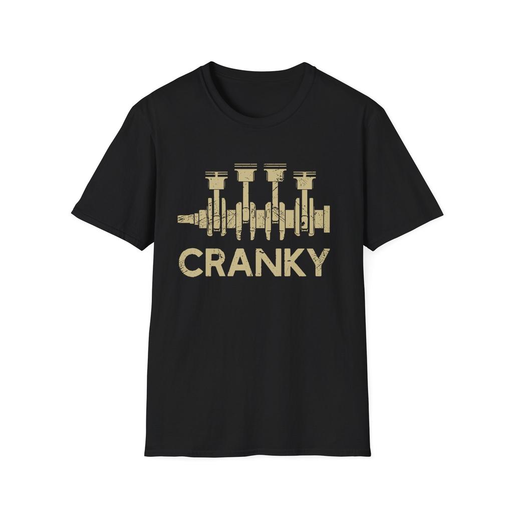 Cranky Car Engine Crankshaft Tshirt Mens Tracksuit Cotton Casual Sportswear Crew Neck Pullover Short Sleeve Summer Streetwear