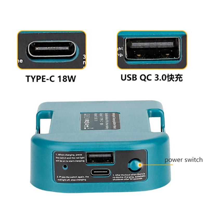 1 шт DIY аксессуары для Makita 18 В с USB с держателем аккумулятора Type-C BL1840 BL1850 BL1860 зарядное устройство адаптер быстрой зарядки