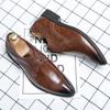Fashion New Gentleman Business Brogue Shoes Mens Pointed Toe Lace Up Oxfords Wedding Dress Prom Footwear Sapatos Tenis Masculino
