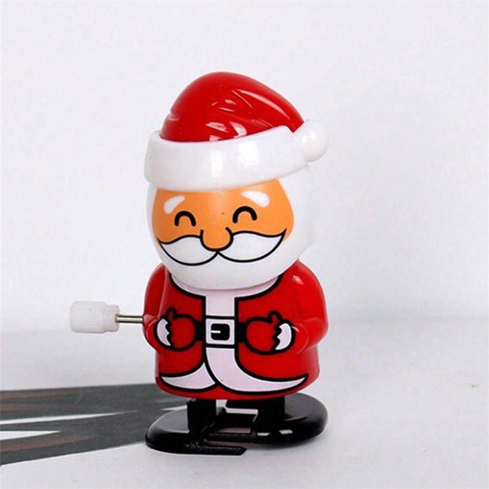 Festive Wind-Up Figurines Jumping & Walking Clockwork Playthings Party Favors Santa Claus Snowman Home Decor Ornament Party Gift