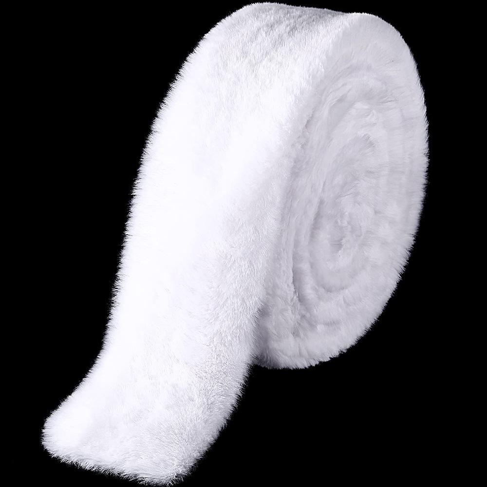 Ленты из искусственного меха кролика 5 см x 1,5 м, мягкая пушистая плюшевая ткань, отделка, отделка, сделай сам, поделки на рождественскую елку, материал для новогоднего костюма