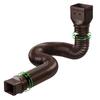 Rain Gutter Downspout Extensions Flexible Down Spout Drain Extender with 3x4in and 2x3in Connectors