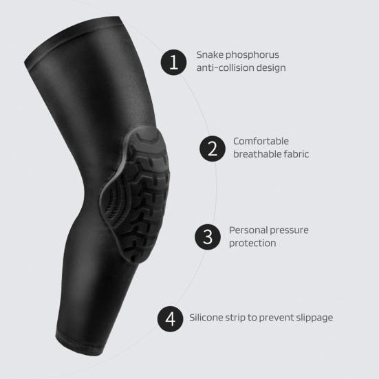 Спортивный наколенник, дышащий баскетбольный наколенник, сотовый защитный бампер, бандаж, защитный наколенник