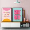 Funny Bathroom Sign Canvas Prints And Posters Welcome To The Shitshow Quote Art for Painting Wall Pictures Bedroom Kitchen Decor No Frame