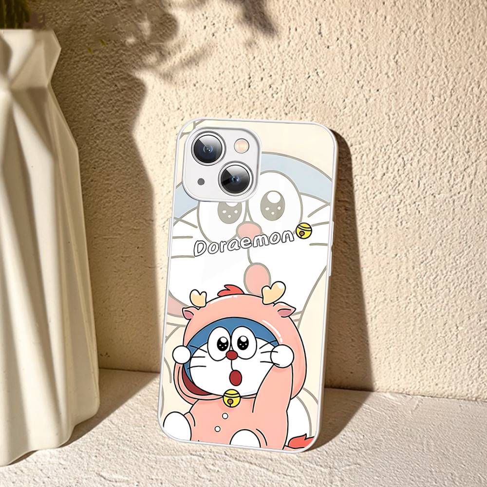 Cute Cartoon D-Doraemons Tempered Glass For Iphone 14 13 12 11 Pro Mini XS MAX 14Plus X XS XR Cover