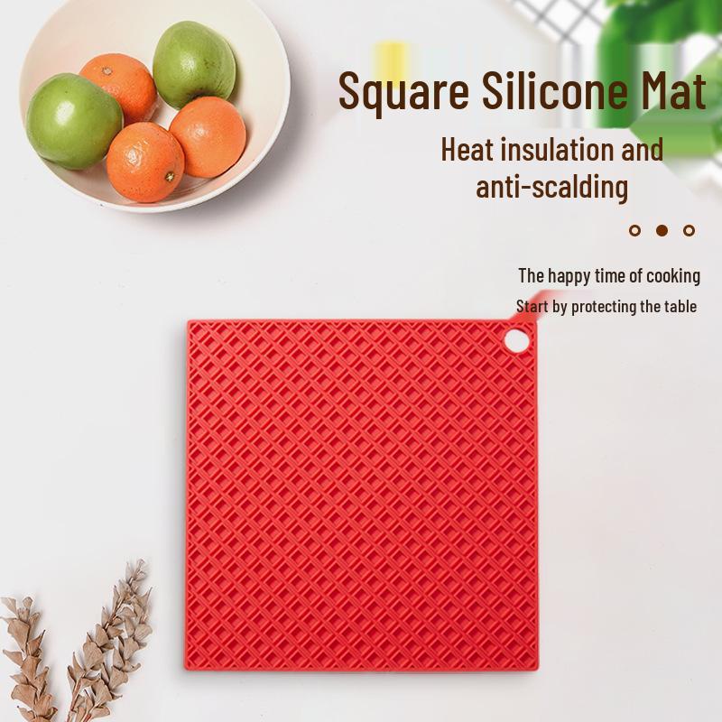 Силиконовые подставки-соты: Термостойкие, Нескользящие, Легко моющиеся, Четырехугольные Кухонные Настольные Коврики.