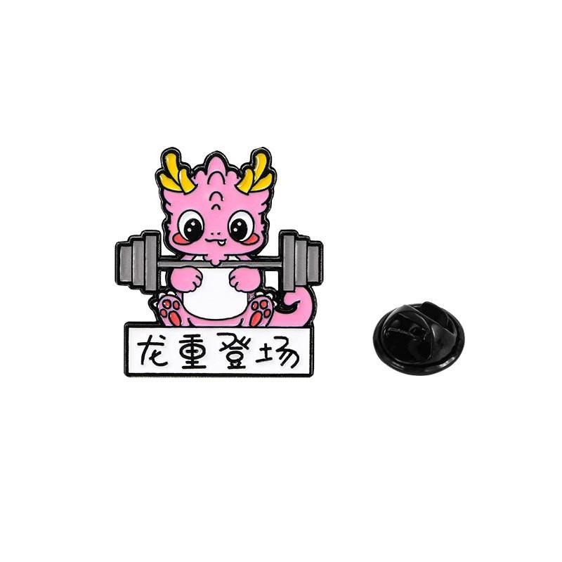 Zinc Alloy Enamel Dropping Brooch, Cute Cartoon Lucky Panda Snake Pattern 2025 Year of the Snake, New Year Festival Decorative Lapel Pin Badge