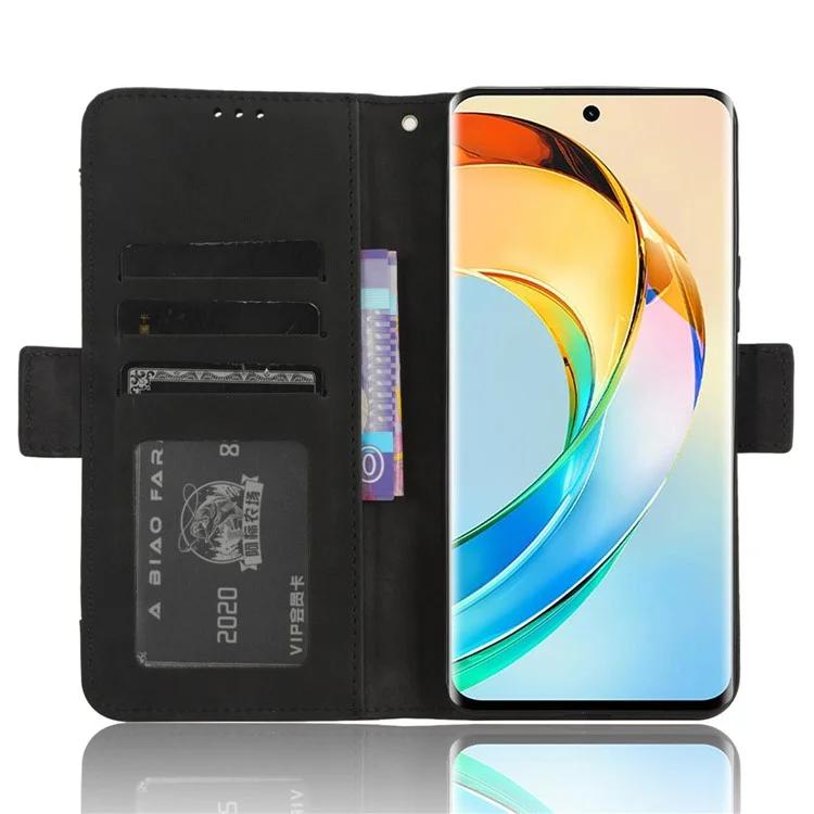 Чехол из искусственной кожи для Honor X50, устойчивый к царапинам, чехол-кошелек с подставкой для телефона и несколькими отделениями для карт