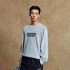 JACK&JONES Men's Mélange Letter Logo Loose Fit Round Neck Sweater
