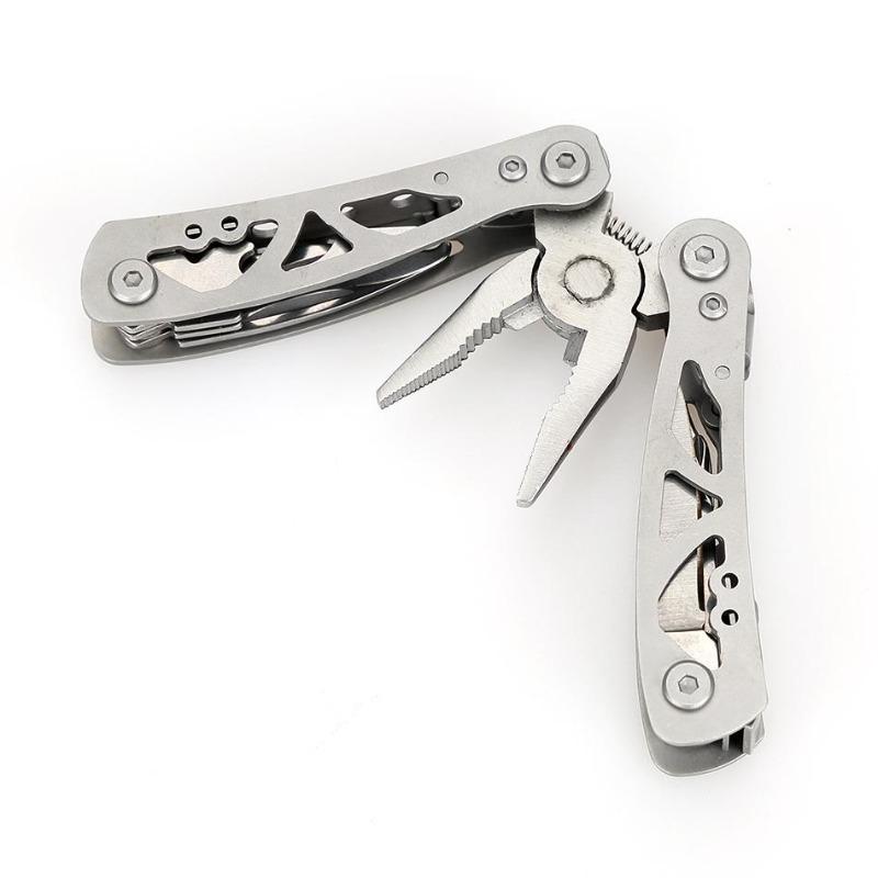 Мини многофункциональные складные плоскогубцы из нержавеющей стали, высококачественные, 6 в 1 с ножом