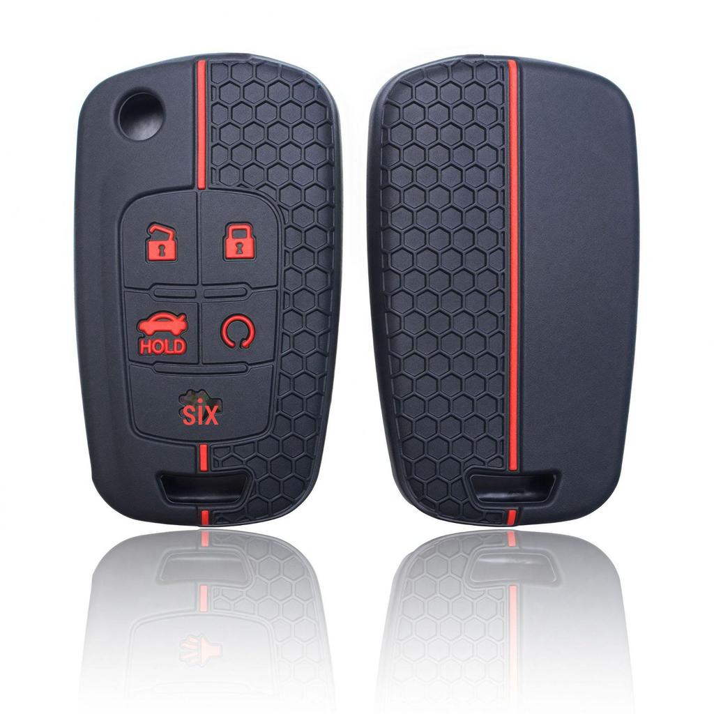 Силиконовый защитный чехол для автомобильного ключа Chevrolet — совместимость с трансграничной перевозкой, складная конструкция, 5 кнопок.