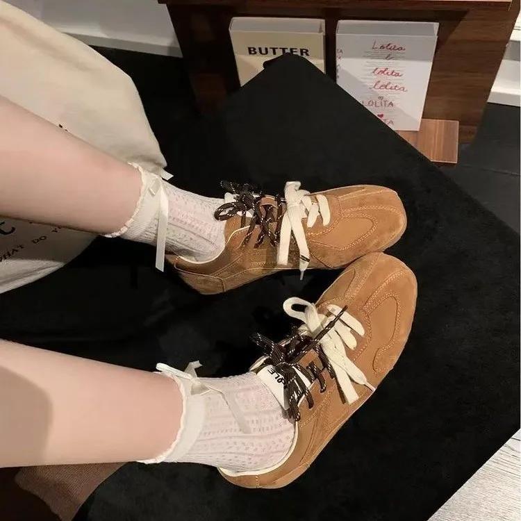 Модные женские кроссовки на тонкой подошве, дизайнерская обувь, новые, винно-красные, в стиле ретро, из коровьей кожи с комбинированным дизайном, обувь для ходьбы, коррекция осанки, 40