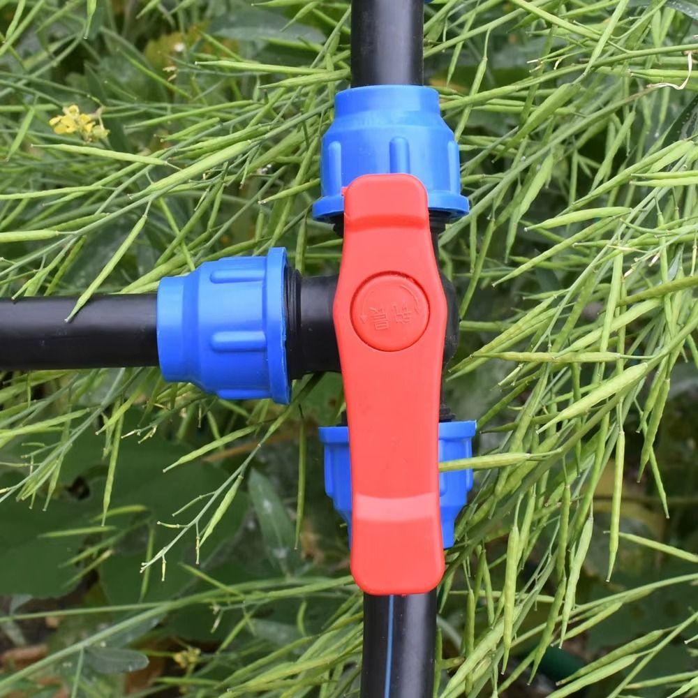 Plastic 3-Way Ball Valve 20/25/32/40/50mm Water Pipe Fittings PE Pipe Faucet Diverter  Garden