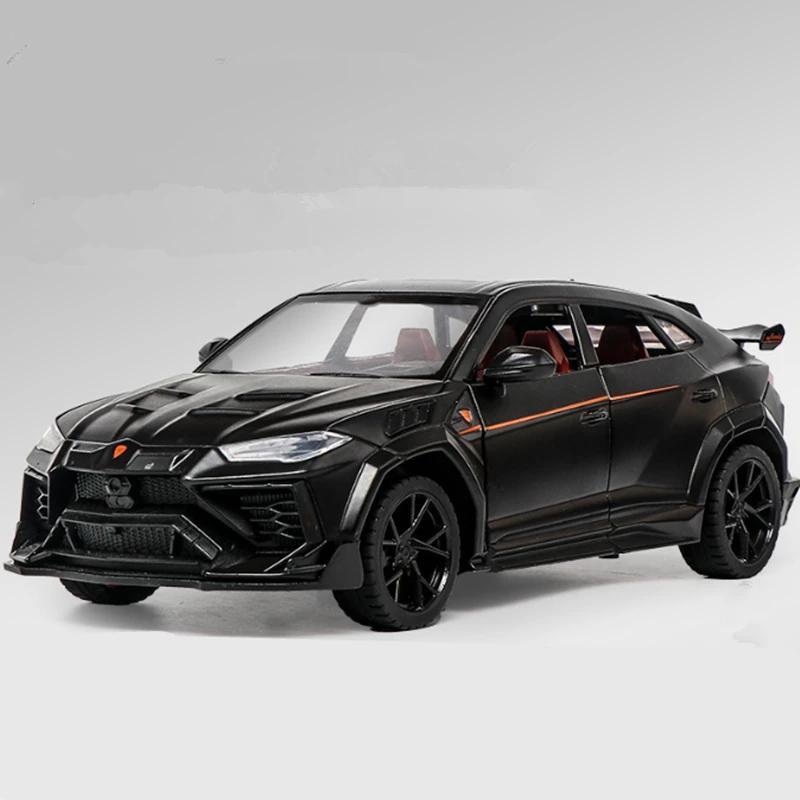 1:24 URUS Bison Внедорожник Спортивный Автомобиль из Сплава Модель Литьевой Металл Модифицированные Транспортные Средства Модель Автомобиля Игрушки со Звуком и Светом Подарки