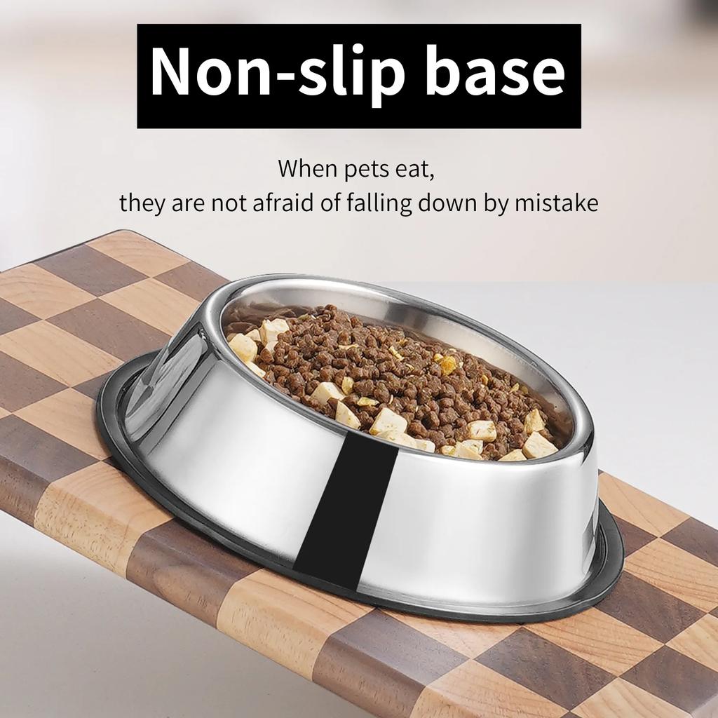 Food Storage Container, Feeder Dish, Water Bottle, Pet Bowl for Small and Large Dogs and Cats, Stainless Steel Pet Dog Bowl
