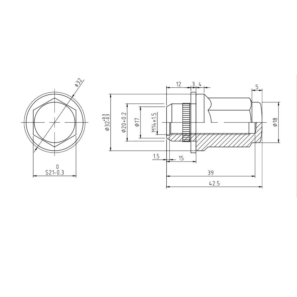 1PC 40224-1LA3A Wheel Lug Nut Thread Pitch M14*1.5 For Infiniti QX80 2011-2022