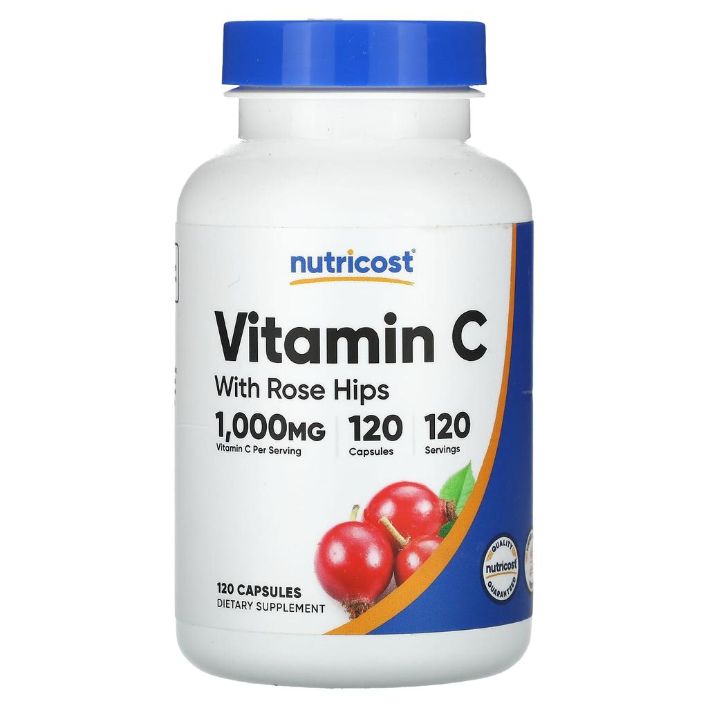 Vitamin C, Rosehip, 1,000Mg, 120 Capsules