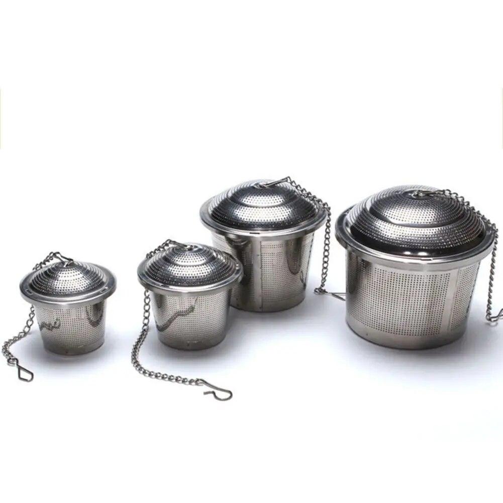 Loose Leaf Tea Infuser Tea Strainer Tea Filter Ultra Fine Stainless Steel Strainer (Set Of 2) With Tea Scoop And Drip Trays
