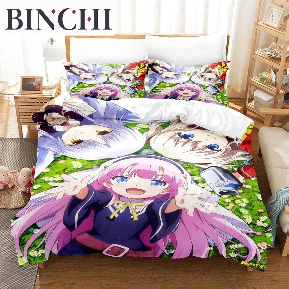 New 3D Print Anime Kawaii Girls Charlotte Bedding Collection Single Twin Full Queen King Size Bed Collection Adult Boy Bedroom Duvetcover Collections