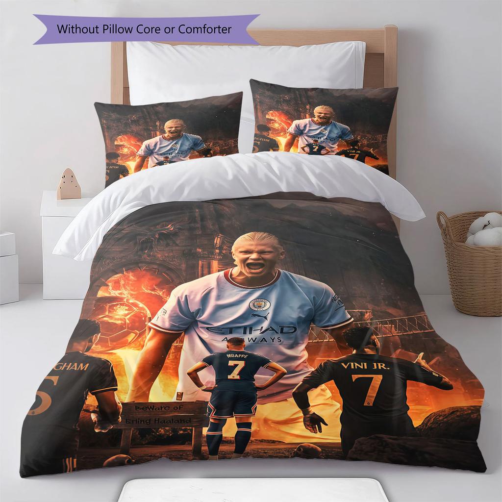 Vinicius Jr. Soul Bedding Quilt Set Quilt Cover Pillowcase Home Decoration Birthday Gift (1 * duvet cover + 2 * pillowcase, without core)