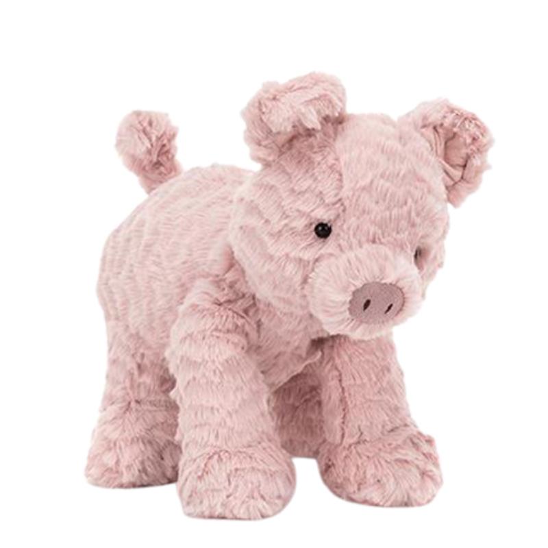 JELLYCAT Серия «Волнистый мех» Животное Свинья Маленькая Милая Розовая Кукла Плюшевая Кукла 23 см в высоту