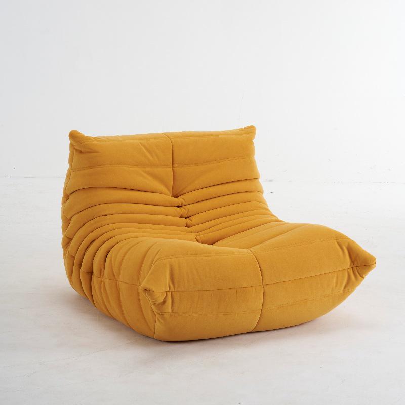 Fuzzy Caterpillar Lazy Sofa: Modern Minimalist Fabric Balcony & Bay Window Lounge Chair