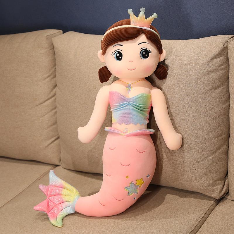 100cm Cartoon Multi Size Mermaid Plush Toys Soft Animal Pillow Stuffed Toy Princess Dolls Children Girls Birthday Gifts