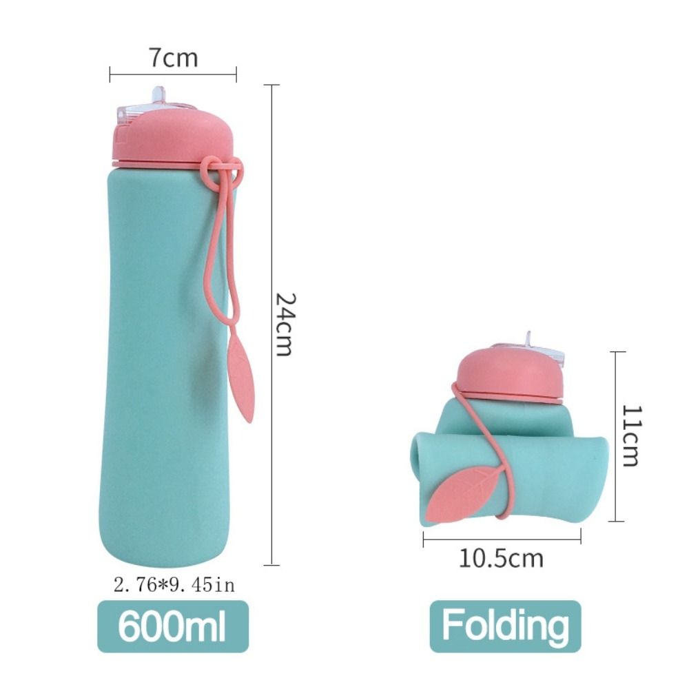 Leak Proof Foldable Silicone Water Bottle Portable Collapsible Water Cups Folding Water Cup Gym